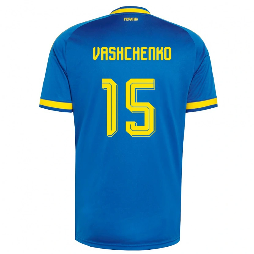 Danxen Niño Camiseta Ucrania Daniil Vashchenko #15 Azul Amarillo Marino 2ª Equipación 26-28 La Camisa México