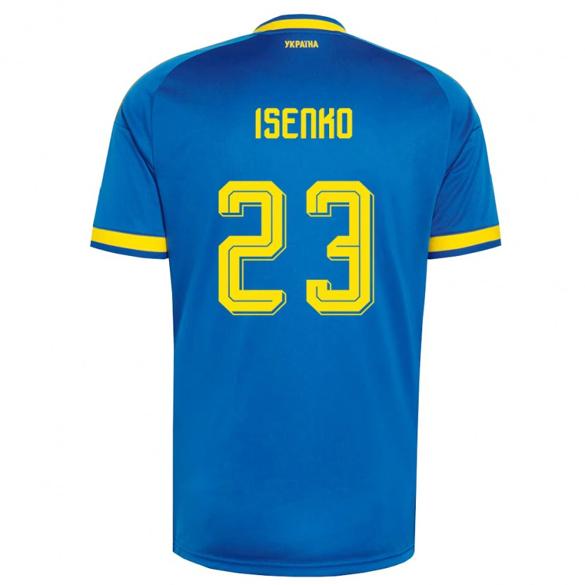 Danxen Niño Camiseta Ucrania Pavlo Isenko #23 Azul Amarillo Marino 2ª Equipación 26-28 La Camisa México