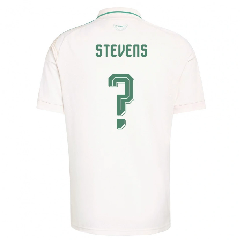 Danxen Niño Camiseta Gales Charlie Stevens #0 Blanco Marrón Verde 2ª Equipación 26-28 La Camisa México