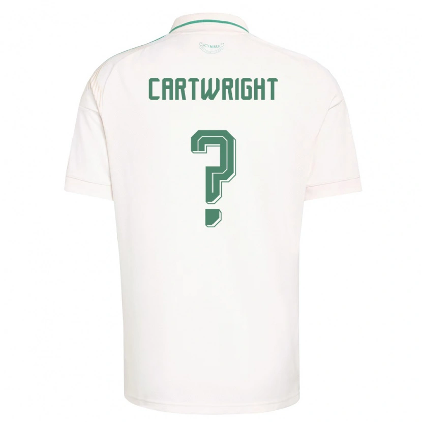 Danxen Niño Camiseta Gales Logan Cartwright #0 Blanco Marrón Verde 2ª Equipación 26-28 La Camisa México