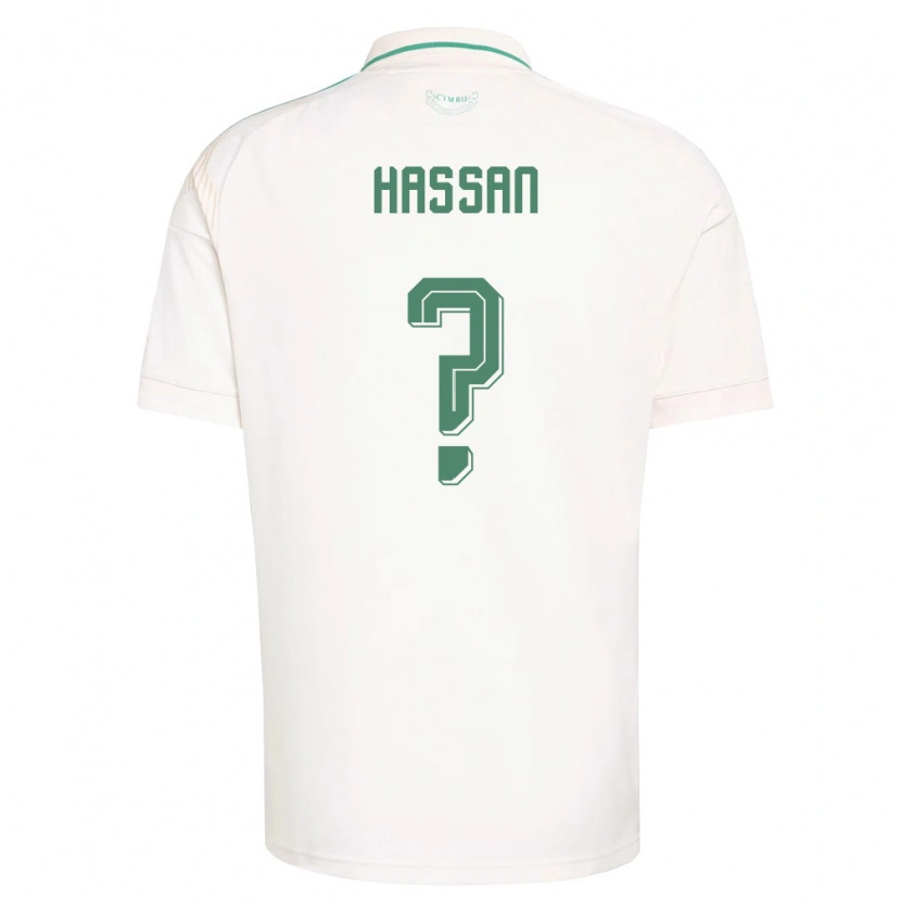 Danxen Niño Camiseta Gales Rio Hassan #0 Blanco Marrón Verde 2ª Equipación 26-28 La Camisa México
