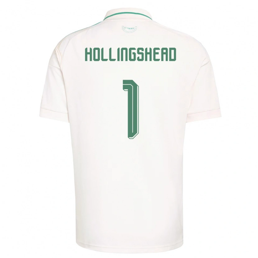 Danxen Niño Camiseta Gales Ronnie Hollingshead #1 Blanco Marrón Verde 2ª Equipación 26-28 La Camisa México