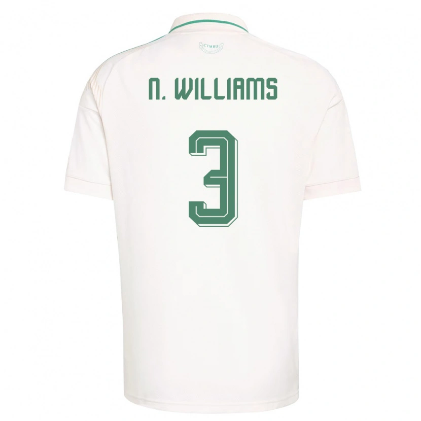 Danxen Niño Camiseta Gales Neco Williams #3 Blanco Marrón Verde 2ª Equipación 26-28 La Camisa México