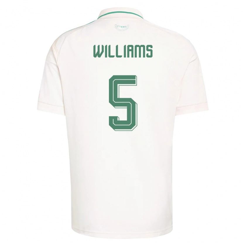 Danxen Niño Camiseta Gales Ashton Williams #5 Blanco Marrón Verde 2ª Equipación 26-28 La Camisa México