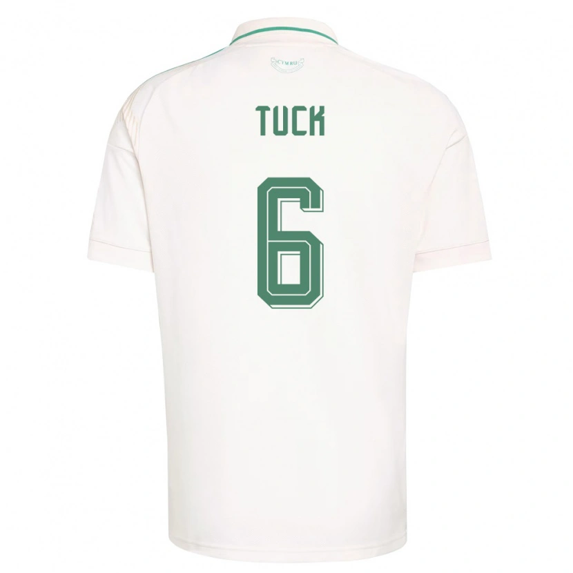 Danxen Niño Camiseta Gales Alfie Tuck #6 Blanco Marrón Verde 2ª Equipación 26-28 La Camisa México