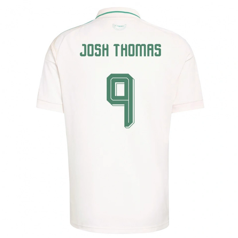 Danxen Niño Camiseta Gales Josh Thomas #9 Blanco Marrón Verde 2ª Equipación 26-28 La Camisa México