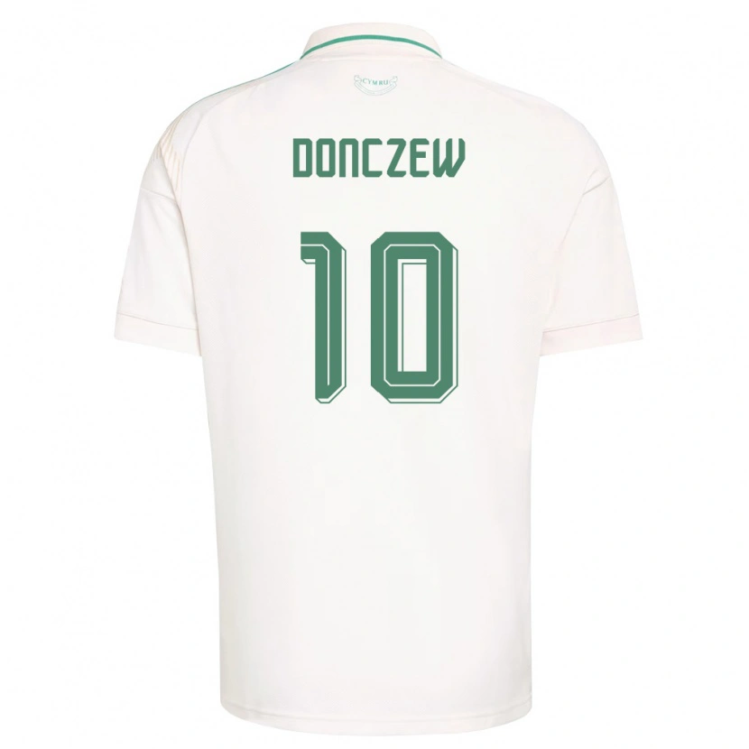 Danxen Niño Camiseta Gales Axel Donczew #10 Blanco Marrón Verde 2ª Equipación 26-28 La Camisa México