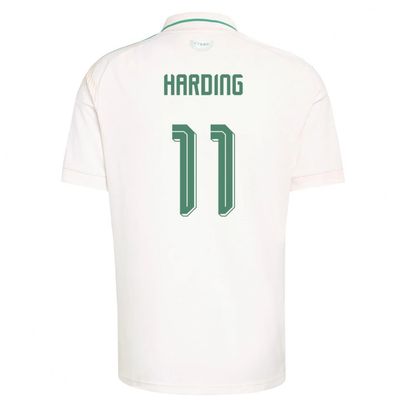 Danxen Niño Camiseta Gales Natasha Harding #11 Blanco Marrón Verde 2ª Equipación 26-28 La Camisa México