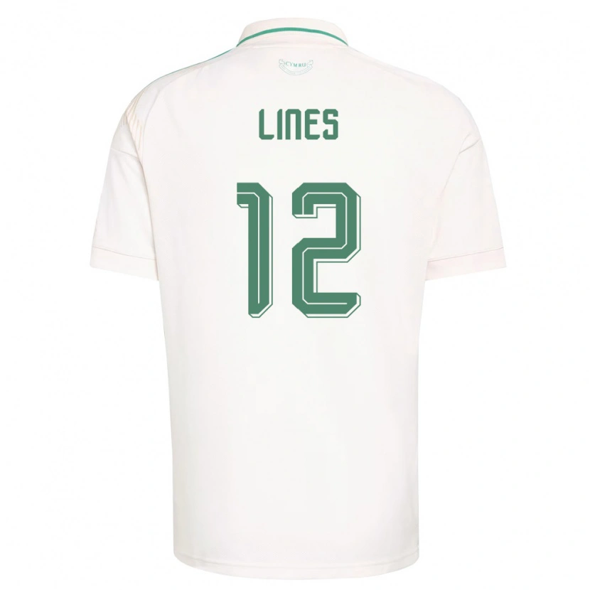 Danxen Niño Camiseta Gales Jack Lines #12 Blanco Marrón Verde 2ª Equipación 26-28 La Camisa México