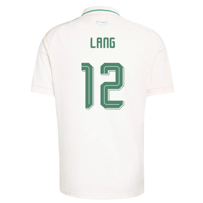 Danxen Niño Camiseta Gales Alex Lang #12 Blanco Marrón Verde 2ª Equipación 26-28 La Camisa México