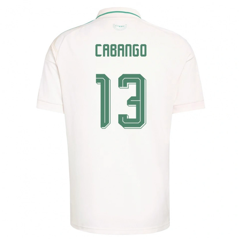 Danxen Niño Camiseta Gales Ben Cabango #13 Blanco Marrón Verde 2ª Equipación 26-28 La Camisa México