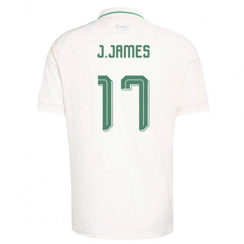 Danxen Niño Camiseta Gales Jordan James #17 Blanco Marrón Verde 2ª Equipación 26-28 La Camisa México