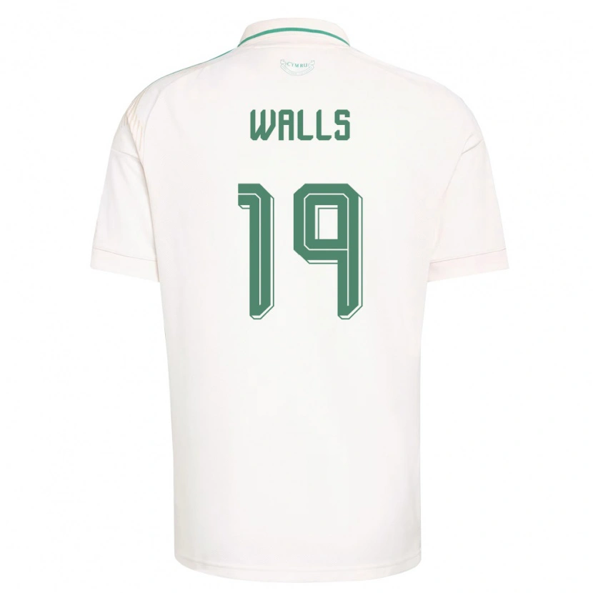Danxen Niño Camiseta Gales Archie Walls #19 Blanco Marrón Verde 2ª Equipación 26-28 La Camisa México