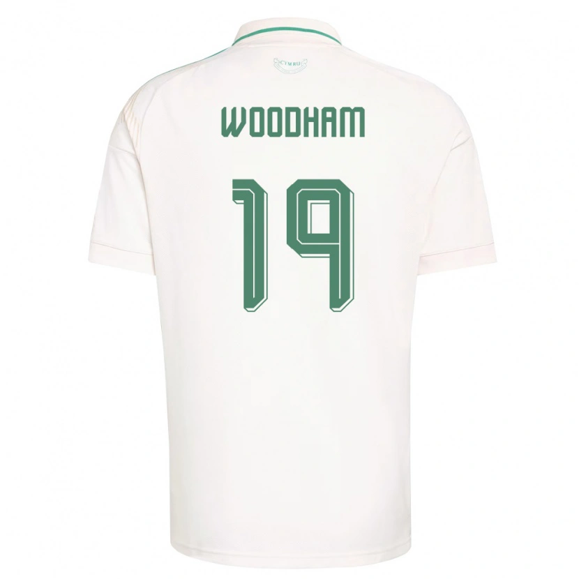 Danxen Niño Camiseta Gales Lily Woodham #19 Blanco Marrón Verde 2ª Equipación 26-28 La Camisa México