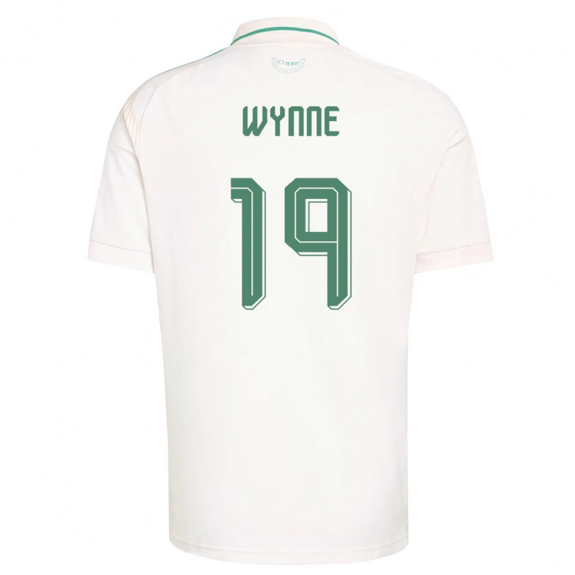 Danxen Niño Camiseta Gales Megan Wynne #19 Blanco Marrón Verde 2ª Equipación 26-28 La Camisa México
