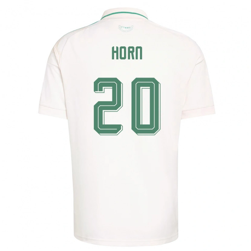 Danxen Niño Camiseta Gales Stanley Horn #20 Blanco Marrón Verde 2ª Equipación 26-28 La Camisa México