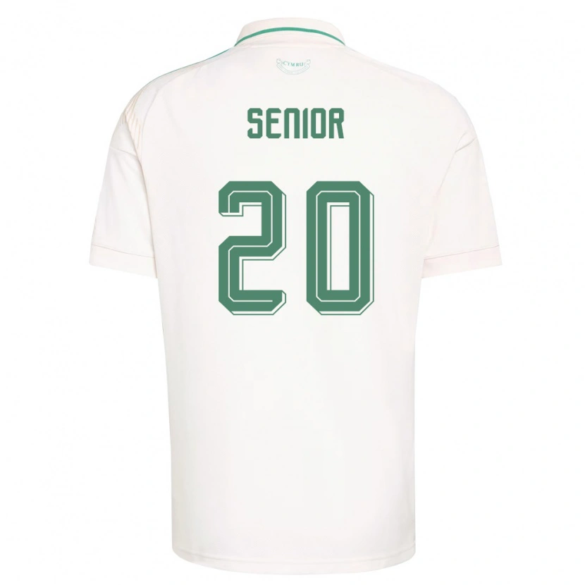 Danxen Niño Camiseta Gales Matt Senior #20 Blanco Marrón Verde 2ª Equipación 26-28 La Camisa México