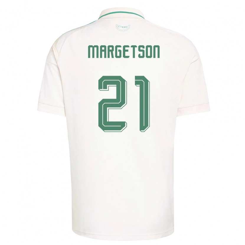 Danxen Niño Camiseta Gales Kit Margetson #21 Blanco Marrón Verde 2ª Equipación 26-28 La Camisa México