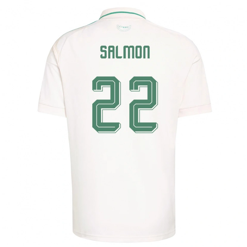 Danxen Niño Camiseta Gales Josh Salmon #22 Blanco Marrón Verde 2ª Equipación 26-28 La Camisa México