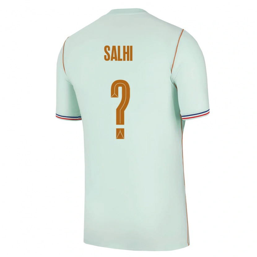Danxen Niño Camiseta Francia Iliesse Salhi #0 Verde Oro 2ª Equipación 26-28 La Camisa México