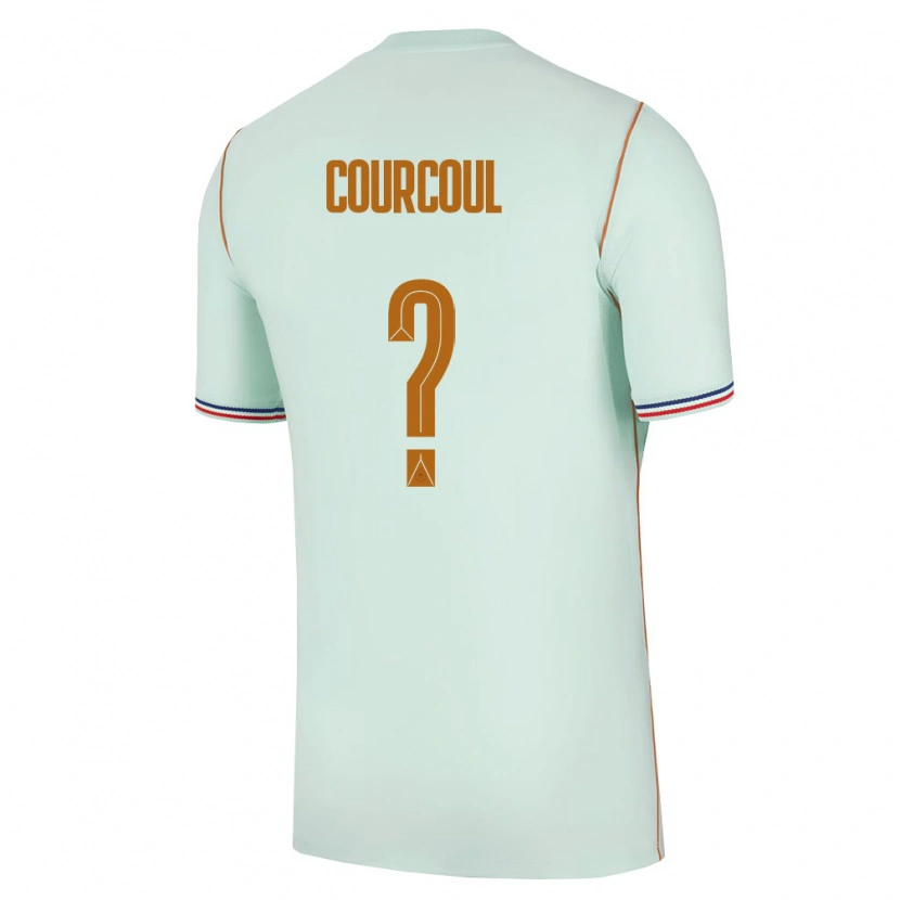 Danxen Niño Camiseta Francia Marius Courcoul #0 Verde Oro 2ª Equipación 26-28 La Camisa México