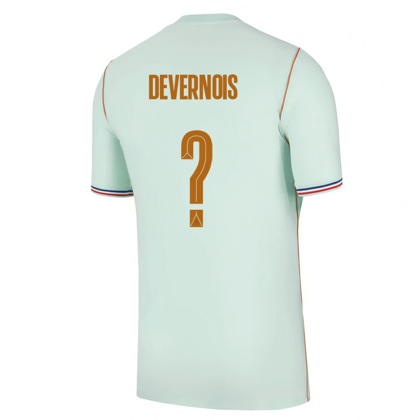 Danxen Niño Camiseta Francia Tidiane Devernois #0 Verde Oro 2ª Equipación 26-28 La Camisa México