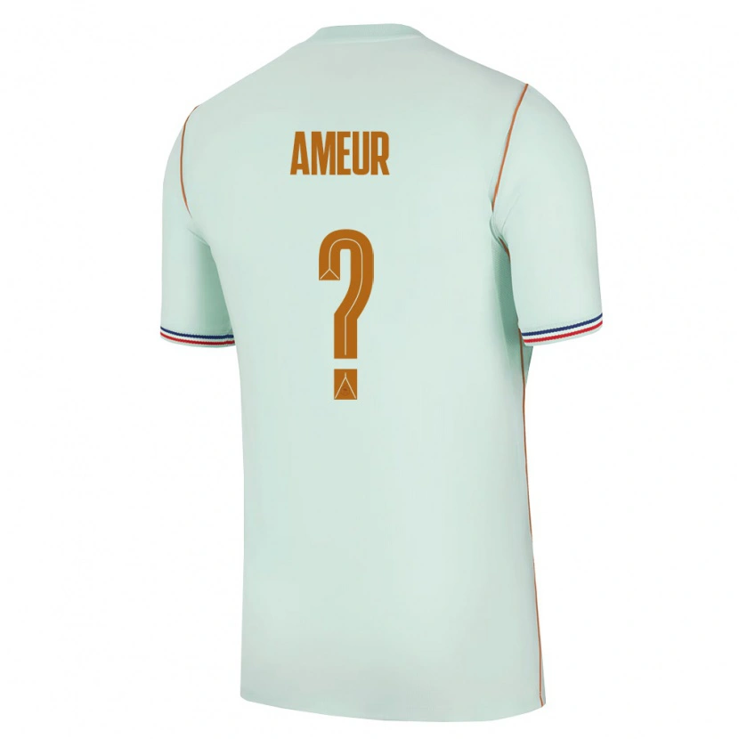 Danxen Niño Camiseta Francia Soyan Ameur #0 Verde Oro 2ª Equipación 26-28 La Camisa México