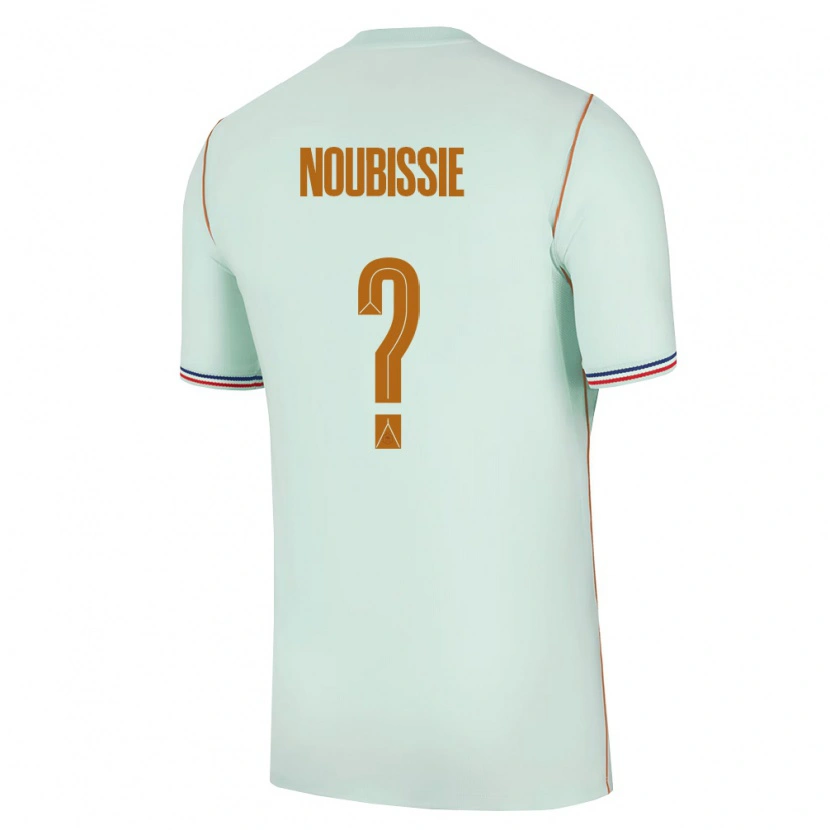Danxen Niño Camiseta Francia Tyrese Noubissie #0 Verde Oro 2ª Equipación 26-28 La Camisa México