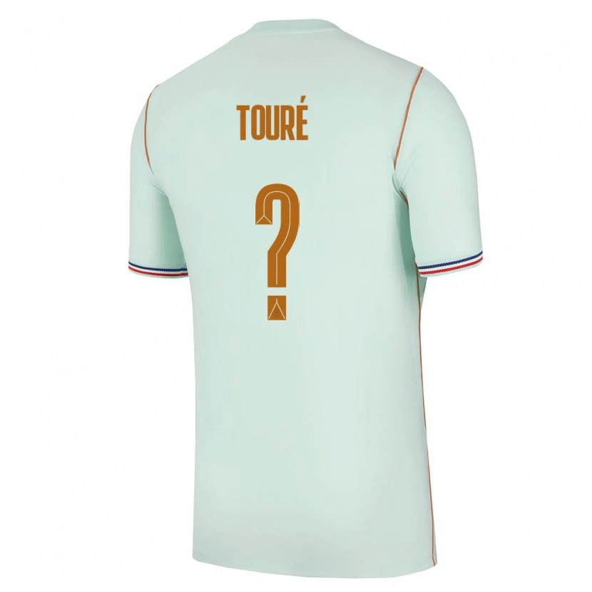 Danxen Niño Camiseta Francia Ousmane Touré #0 Verde Oro 2ª Equipación 26-28 La Camisa México