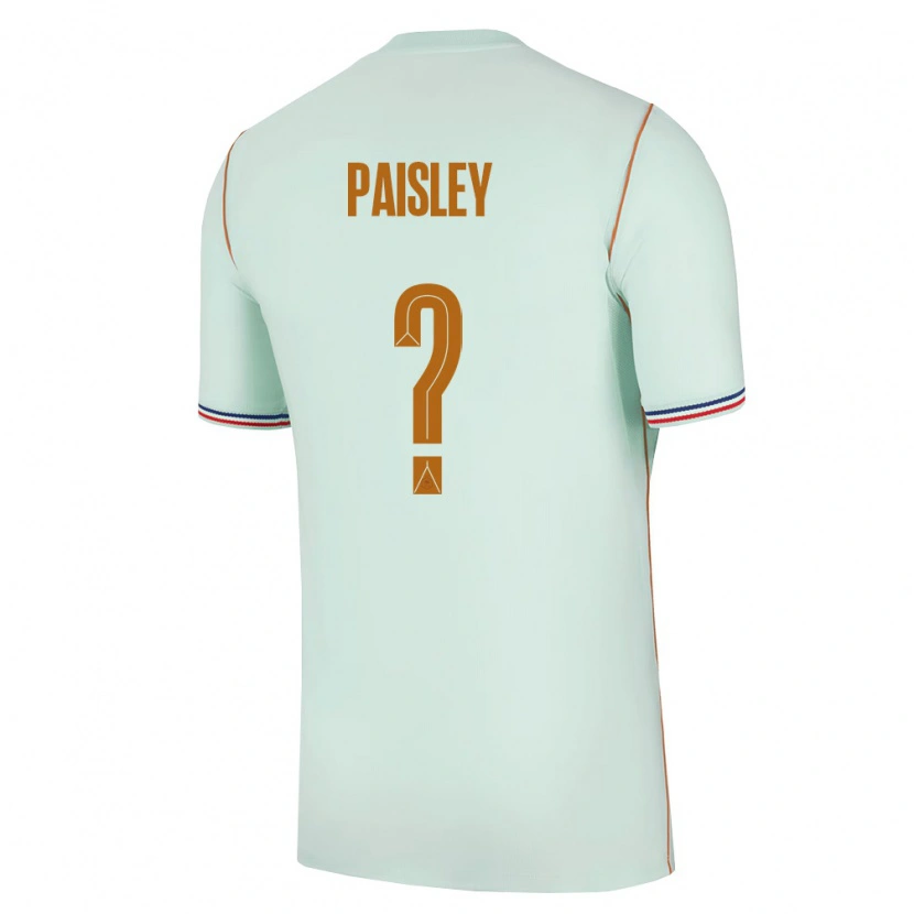 Danxen Niño Camiseta Francia Jarrell Paisley #0 Verde Oro 2ª Equipación 26-28 La Camisa México