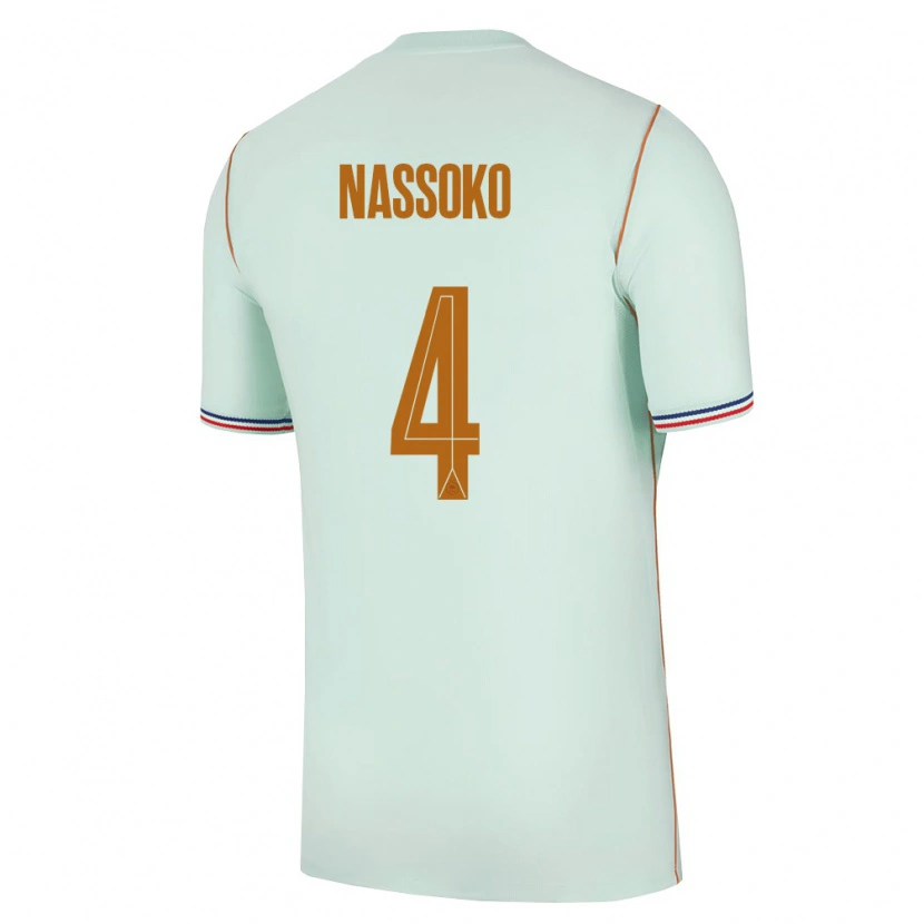 Danxen Niño Camiseta Francia Abdoulaye Nassoko #4 Verde Oro 2ª Equipación 26-28 La Camisa México