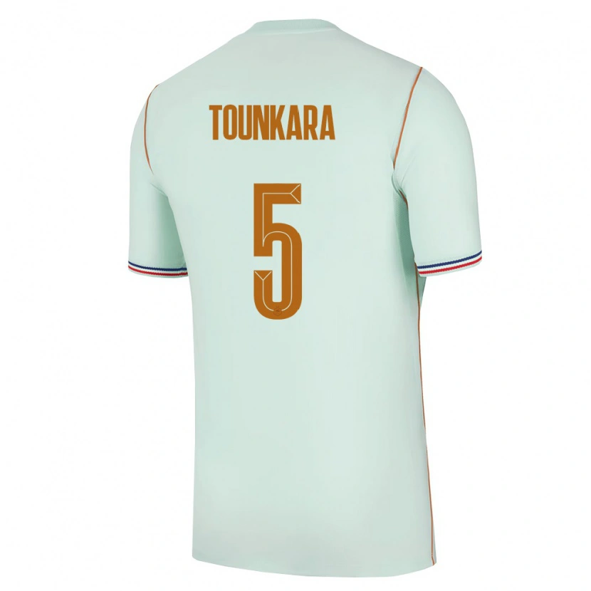 Danxen Niño Camiseta Francia Aissatou Tounkara #5 Verde Oro 2ª Equipación 26-28 La Camisa México