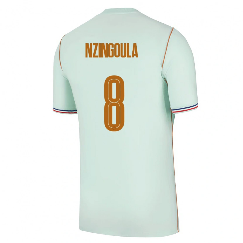 Danxen Niño Camiseta Francia Rabby Nzingoula #8 Verde Oro 2ª Equipación 26-28 La Camisa México