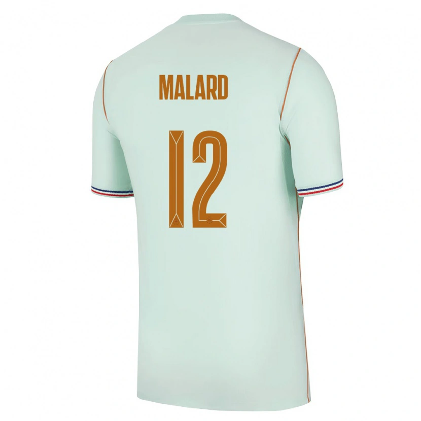 Danxen Niño Camiseta Francia Melvine Malard #12 Verde Oro 2ª Equipación 26-28 La Camisa México
