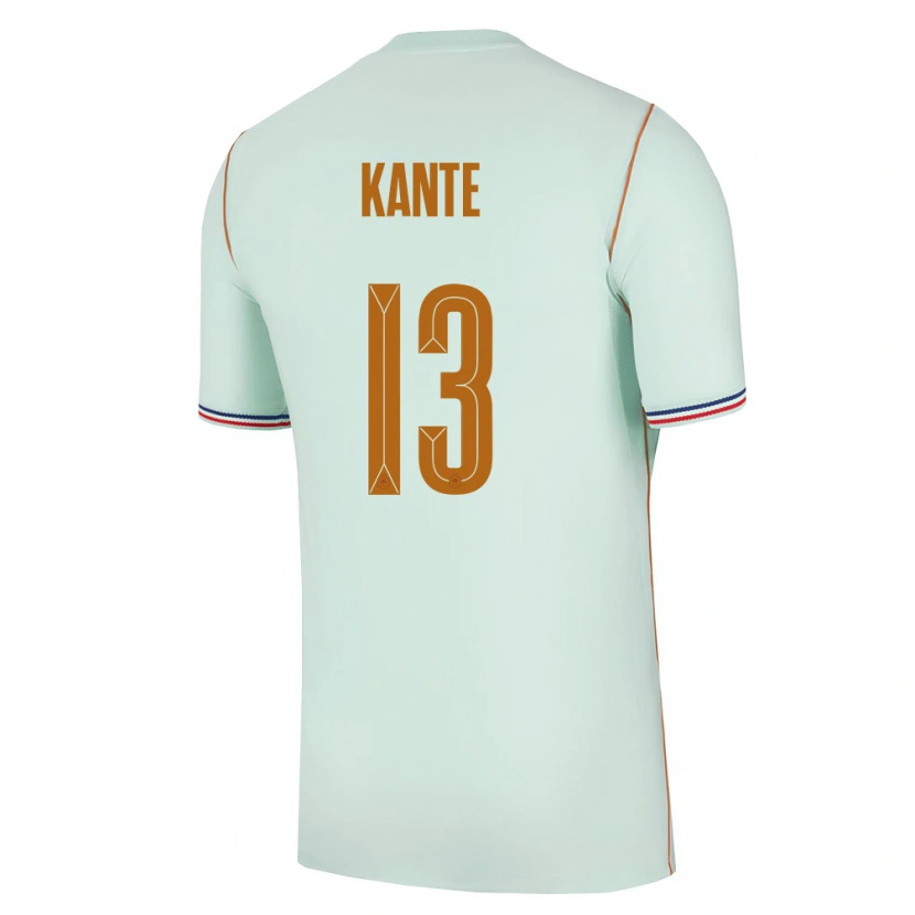 Danxen Niño Camiseta Francia N'golo Kanté #13 Verde Oro 2ª Equipación 26-28 La Camisa México