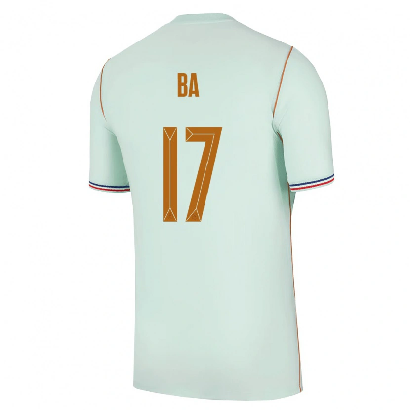 Danxen Niño Camiseta Francia Abdoullah Ba #17 Verde Oro 2ª Equipación 26-28 La Camisa México