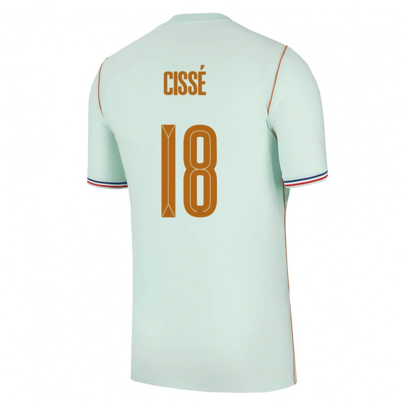 Danxen Niño Camiseta Francia Djaoui Cissé #18 Verde Oro 2ª Equipación 26-28 La Camisa México