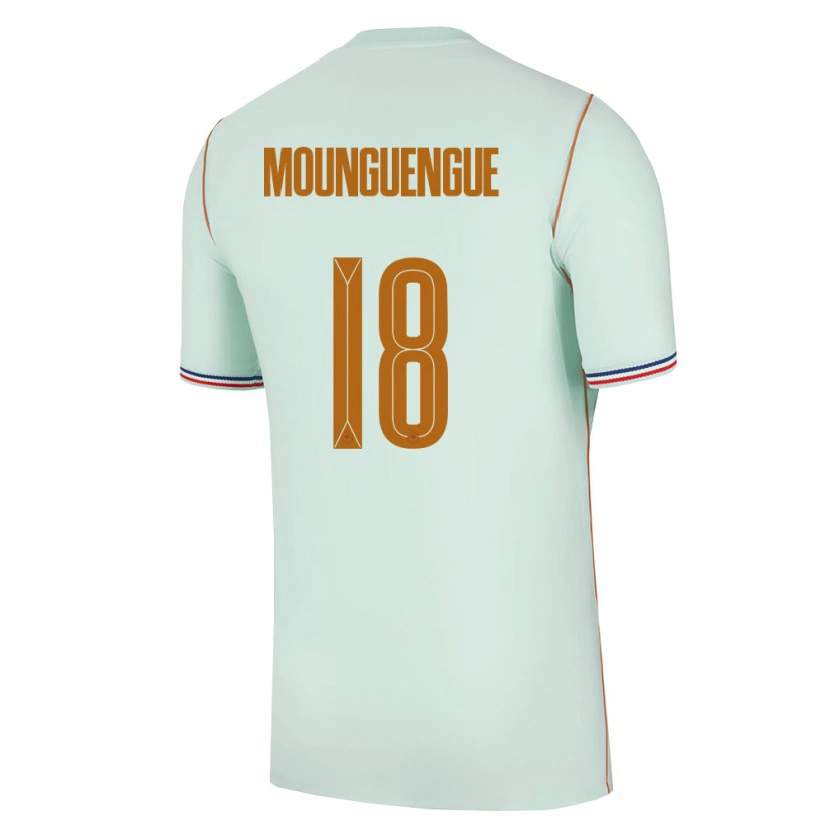 Danxen Niño Camiseta Francia Pierre Mounguengue #18 Verde Oro 2ª Equipación 26-28 La Camisa México