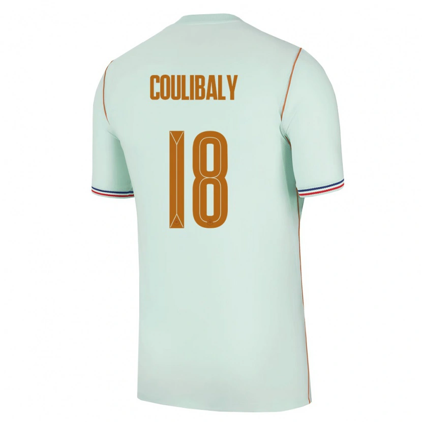 Danxen Niño Camiseta Francia Mamadou Coulibaly #18 Verde Oro 2ª Equipación 26-28 La Camisa México
