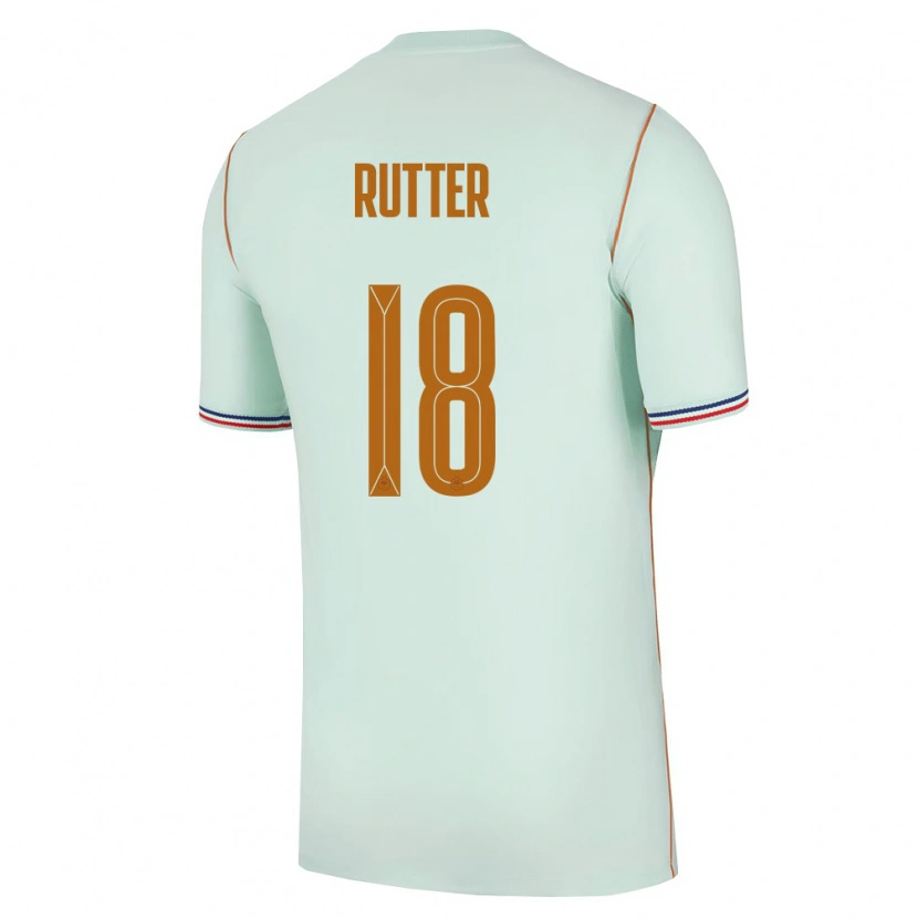 Danxen Niño Camiseta Francia Georginio Rutter #18 Verde Oro 2ª Equipación 26-28 La Camisa México