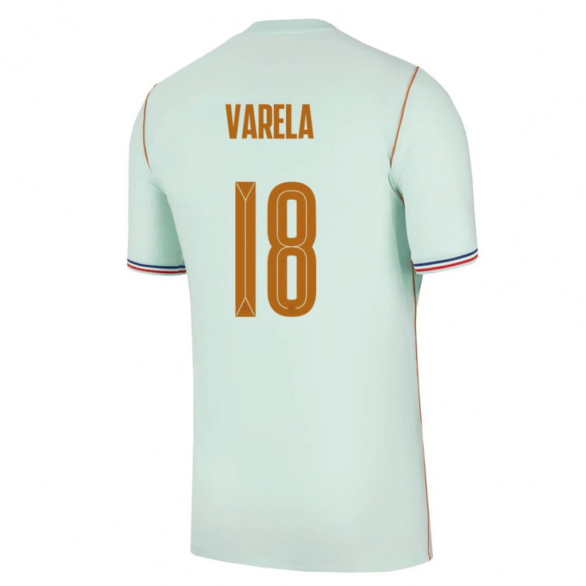 Danxen Niño Camiseta Francia Jordan Varela #18 Verde Oro 2ª Equipación 26-28 La Camisa México