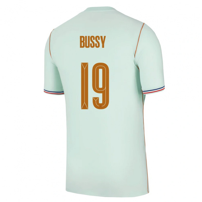 Danxen Niño Camiseta Francia Kessya Bussy #19 Verde Oro 2ª Equipación 26-28 La Camisa México