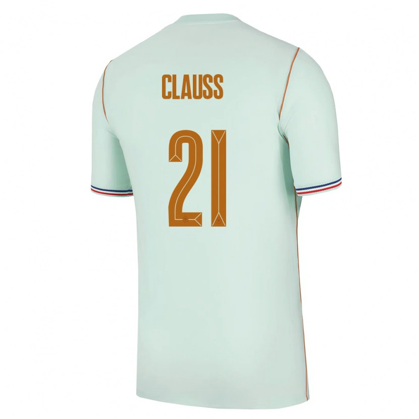 Danxen Niño Camiseta Francia Jonathan Clauss #21 Verde Oro 2ª Equipación 26-28 La Camisa México
