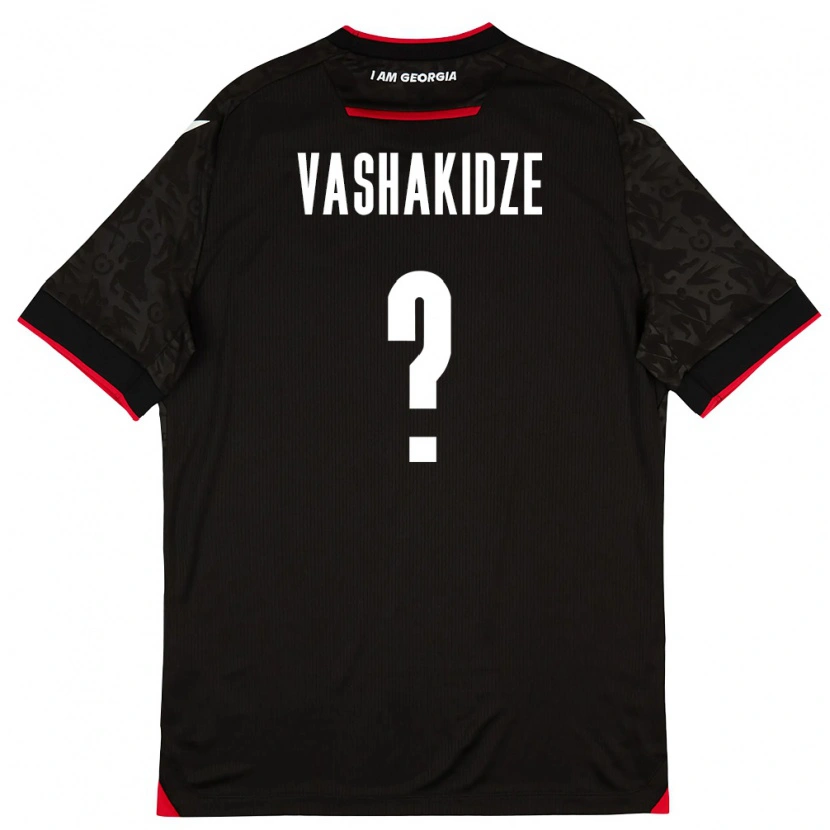 Danxen Niño Camiseta Georgia Nikoloz Vashakidze #0 Negro Blanco Rojo 2ª Equipación 26-28 La Camisa México