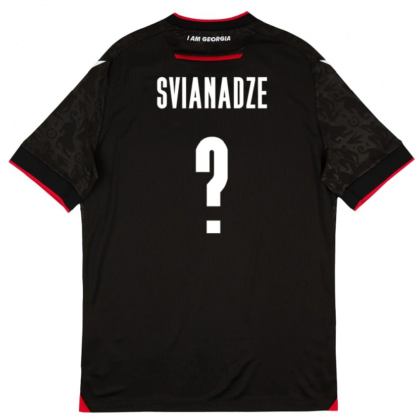 Danxen Niño Camiseta Georgia Sulkhan Svianadze #0 Negro Blanco Rojo 2ª Equipación 26-28 La Camisa México