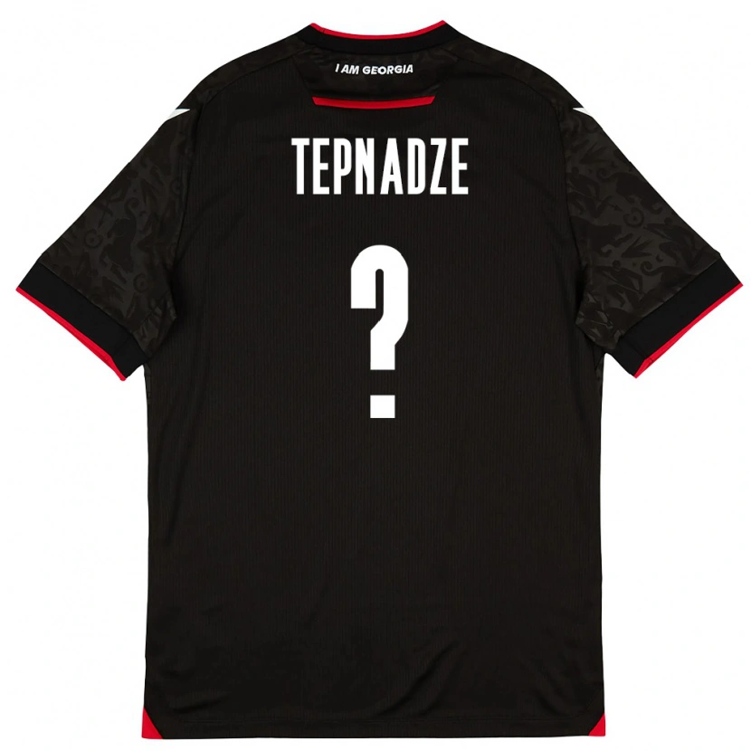 Danxen Niño Camiseta Georgia Aleksandre Tepnadze #0 Negro Blanco Rojo 2ª Equipación 26-28 La Camisa México