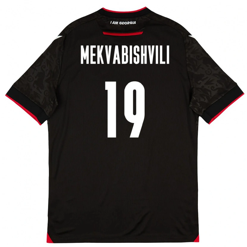Danxen Niño Camiseta Georgia Anzor Mekvabishvili #19 Negro Blanco Rojo 2ª Equipación 26-28 La Camisa México