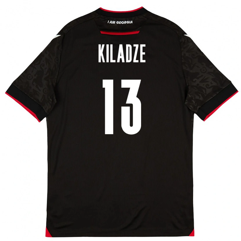 Danxen Niño Camiseta Georgia Saba Kiladze #13 Negro Blanco Rojo 2ª Equipación 26-28 La Camisa México