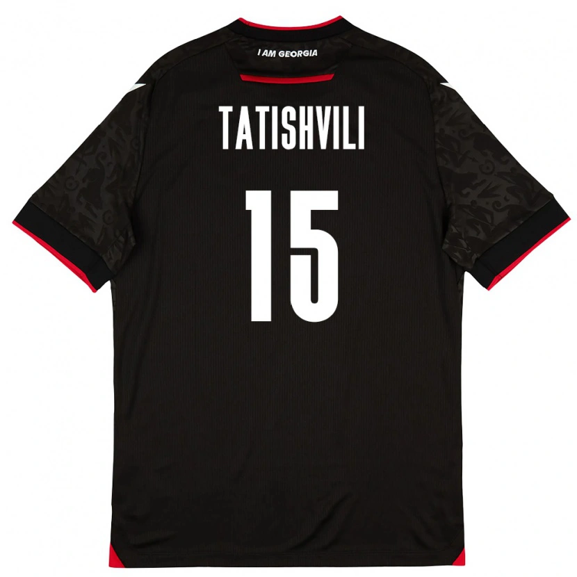 Danxen Niño Camiseta Georgia Mate Tatishvili #15 Negro Blanco Rojo 2ª Equipación 26-28 La Camisa México