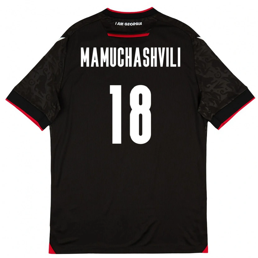 Danxen Niño Camiseta Georgia Vladimer Mamuchashvili #18 Negro Blanco Rojo 2ª Equipación 26-28 La Camisa México